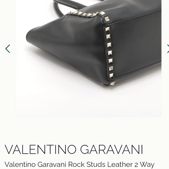 Valentino Garavani Black Tote with Silver Studs - Picture 5 of 13